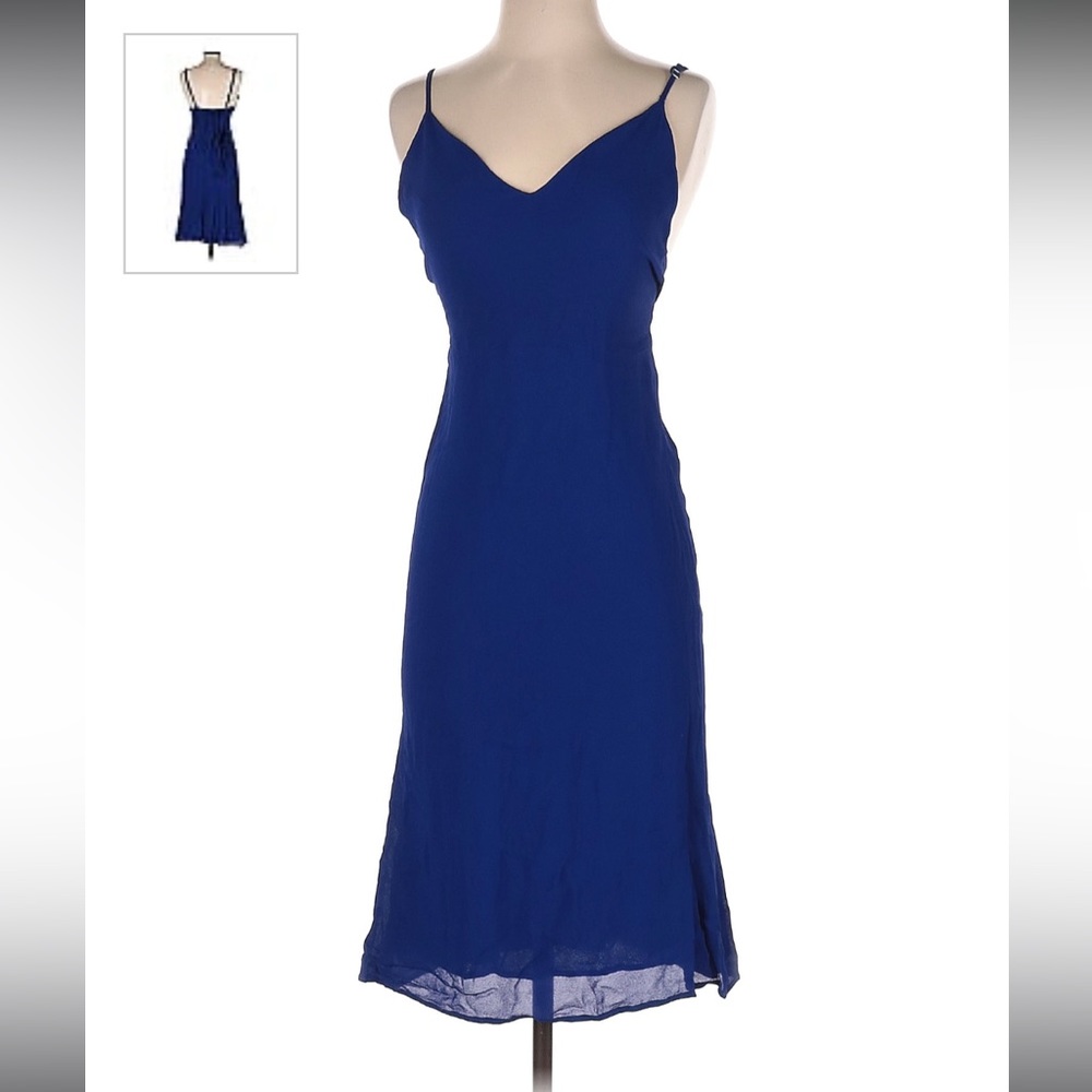 Reformation midi cobalt blue dress